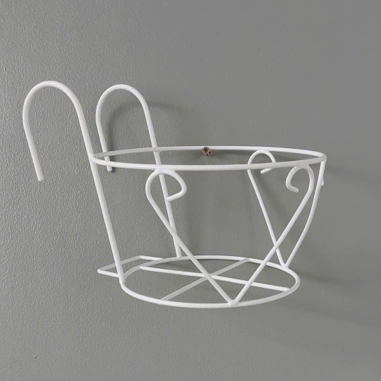 Khung giỏ hoa treo ban công tròn